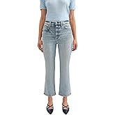 DAZE Women's Shy Girl High Rise Crop Flare Denim Jeans (Miracle, 30)