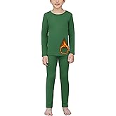 Arshienr Boys Thermal Underwear Set 2-Piece Base Layer Fleece Lined Long Johns Top Bottom Warm Set for Cold Weather