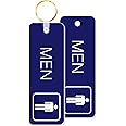 Amazon.com: SmartSign 2-Sided Engraved Men Restroom Keychain or Key Tag ...