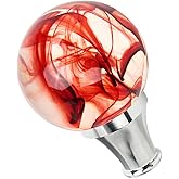 Universal Fit Gear Shift Knob with 3 Adapters - Enhance Driving Comfort for Manual Automatic Vehicles (Red)