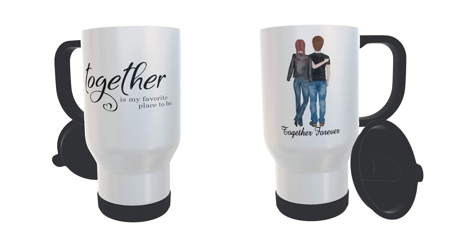 Male And Female Together Forever Travel Mug Custom Best Friend Travel Mug Personalized Best Friend Gift Travel Mug Coffee Mug Amazon Co Uk Handmade