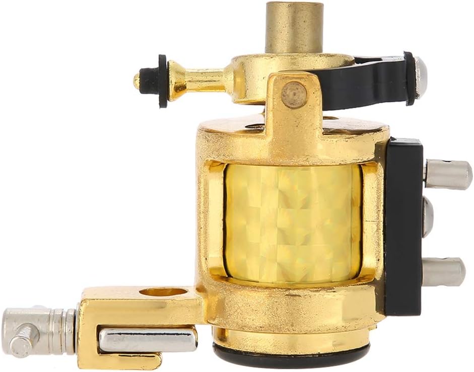 Alloy Rotary Tattoo Machine Strong Motor Gun Liner Shader Coloring Permanent Makeup Tool Tattoo Machine Liner Shader(Gold)