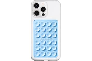 PKYAA Anteel MAX Silicone Suction Phone Case Adhesive Mount, Upgraded Super Strong Grip, Durable, Easy to Use, Hands-Free Sticky Phone Holder for Selfies, Tiktok Videos, 2.56"x3.94" (Baby Blue)