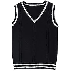 jinghuiyue Women’s V Neck Sweater Vest School