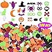 500 pcs Halloween Foam Stickers Glitter Foam Stickers Self Adhesive Pumpkin Shape Stickers for Kid's Halloween Party Crafts