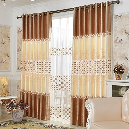 Embroidery style curtains/Living room bedroom drapes/ blackout shade curtain-A 300x270cm(118x106inch)