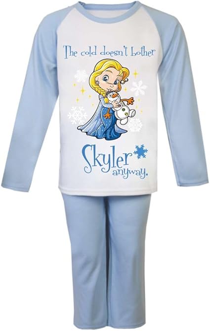 Regali Di Natale Frozen.Principessa Frozen Personalizzabile Pigiama Toddler Pigiama Bambini Ragazze Personalizzato Pjs Ragazze Regali Di Natale Bambini Blue 3 4 Anni Amazon It Prima Infanzia