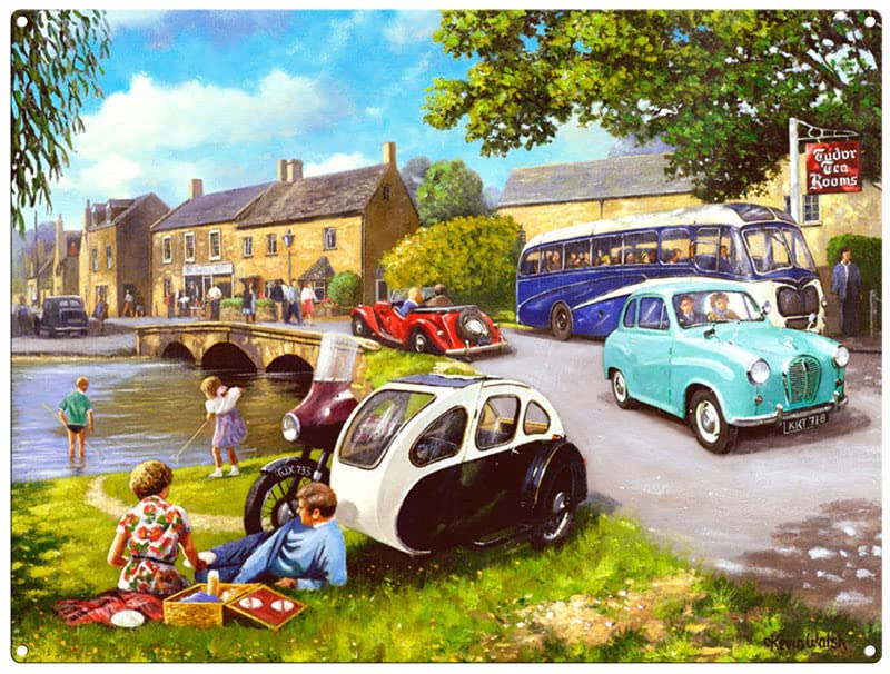 Small (150 x 200mm) Metal Sign - Bourton on the Water by Kevin Walsh