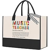 AASRR Music Teacher Appreciation Gifts Thank You Piano Teacher Gifts Music Teacher Christmas Birthday Retirement Tote Bag