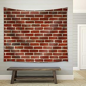 Brick Wall Background - Fabric Wall Tapestry Home Decor - 51x60 inches