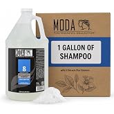 MODA Salon &amp; Family Deep Cleansing Shampoo, Strengthening, 128 oz | Bulk 1-gallon shampoo clears mineral and styling buildup; 8 extracts and vitamins nourish hair for salon or family use.