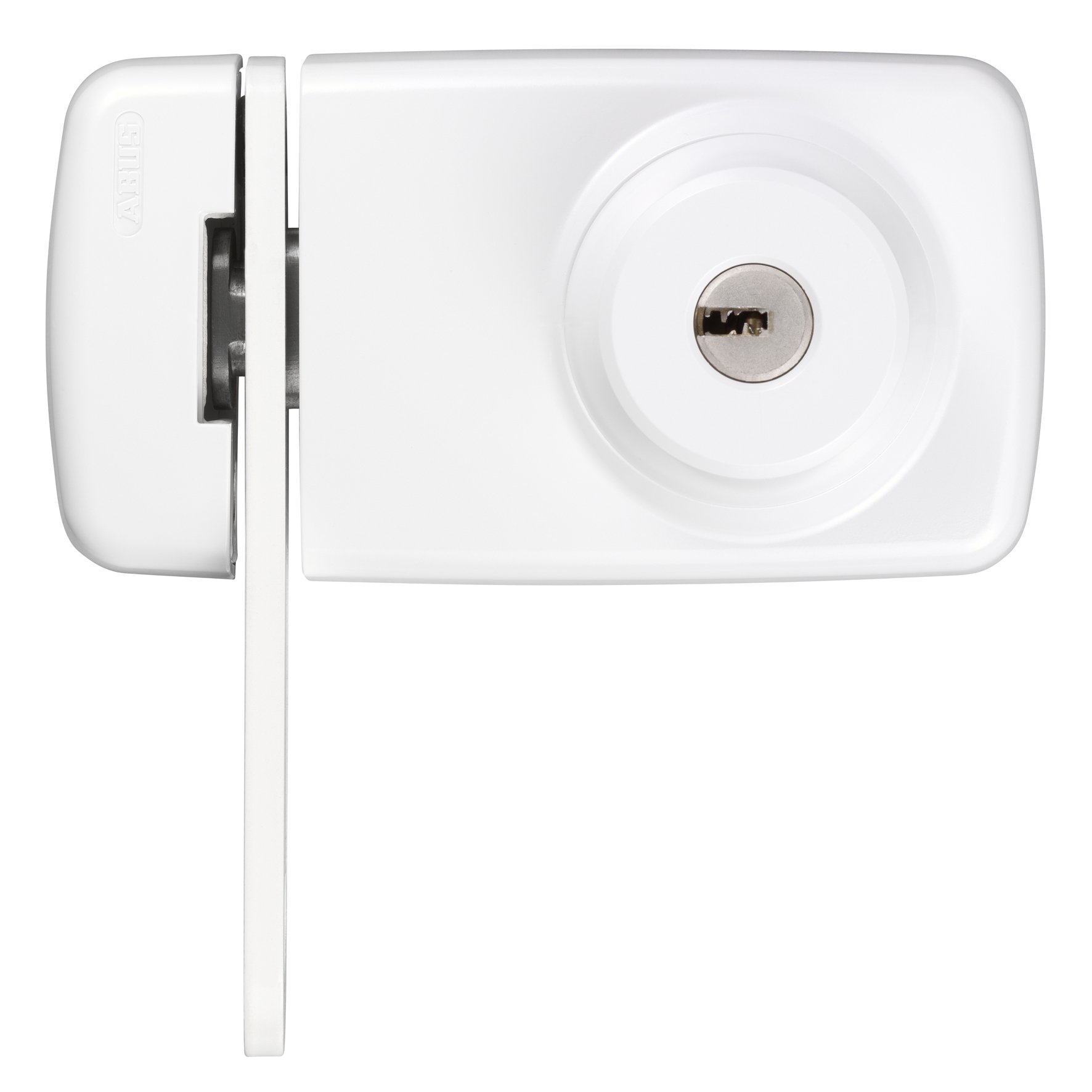 Abus 532795 7035 B Additional Door Lock with Double-Sided Cylinder and Locking Shackle, White