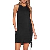 Becca Womens Beach Date Dress, High Neck, Beach Cover Ups for WomenSwimwear Cover Up