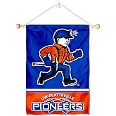 Wisconsin Platteville Pioneers Window Wall Banner Hanging Flag with Suction Cup