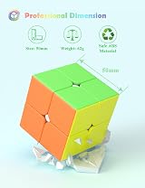 ROXENDA 2x2 Speed Cube Stickerless Frosted Fast Turning Puzzle Toy view 2