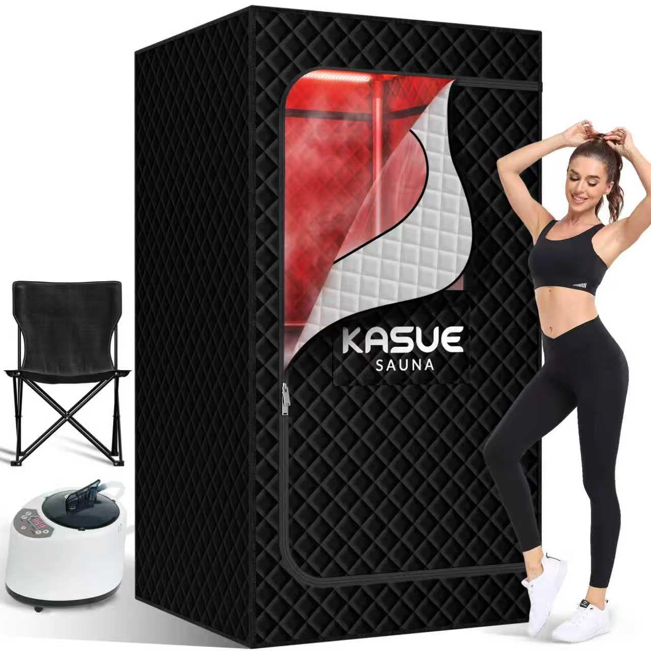 Infrared Sauna, Portable Steam Sauna Box with XL