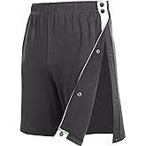 Wataxii Tear Away Shorts for Men Post Surgery Adaptive Clothing Wide Leg Snap Loose Fit Shorts