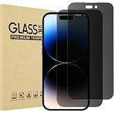ProCase Privacy Screen Protector for iPhone 14 Pro 6.1" 2022, 2 Pack | 9H Anti Spy Dark Tempered Glass, Screen Film Guard,Case Friendly, Bubble Free