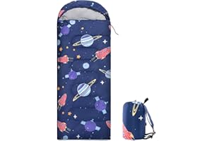 Vihicamp Kids Sleeping Bag - Compact Sleeping Bags for Camping, Lightweight Camping Sleeping Bag for Boys and Girls with Port