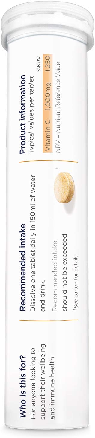Healthspan Orange Effervescent Vitamin C 1,000mg (40 Tablets), 20 count (Pack of 2) - Image 5