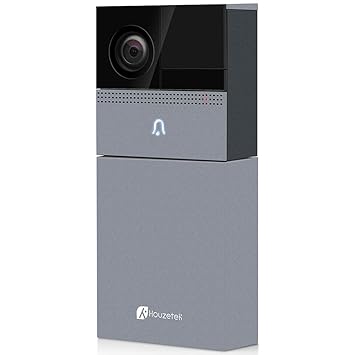 Houzetek Video Türklingel Wireless mit 720P Kamera Smart Video Doorbell Gegensprechanlage Nachtsicht PIR Bewegungserkennung A