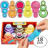 Slime Putty Toy Kit 18pc Multi Pack. Magic Crystal Scented Fruit Themed, Super Stretch Gel Soft, Water Based Toy Set. Fluffy for Kids, Adults, Birthdays, Parties. Stress Relief, Non-Toxic.