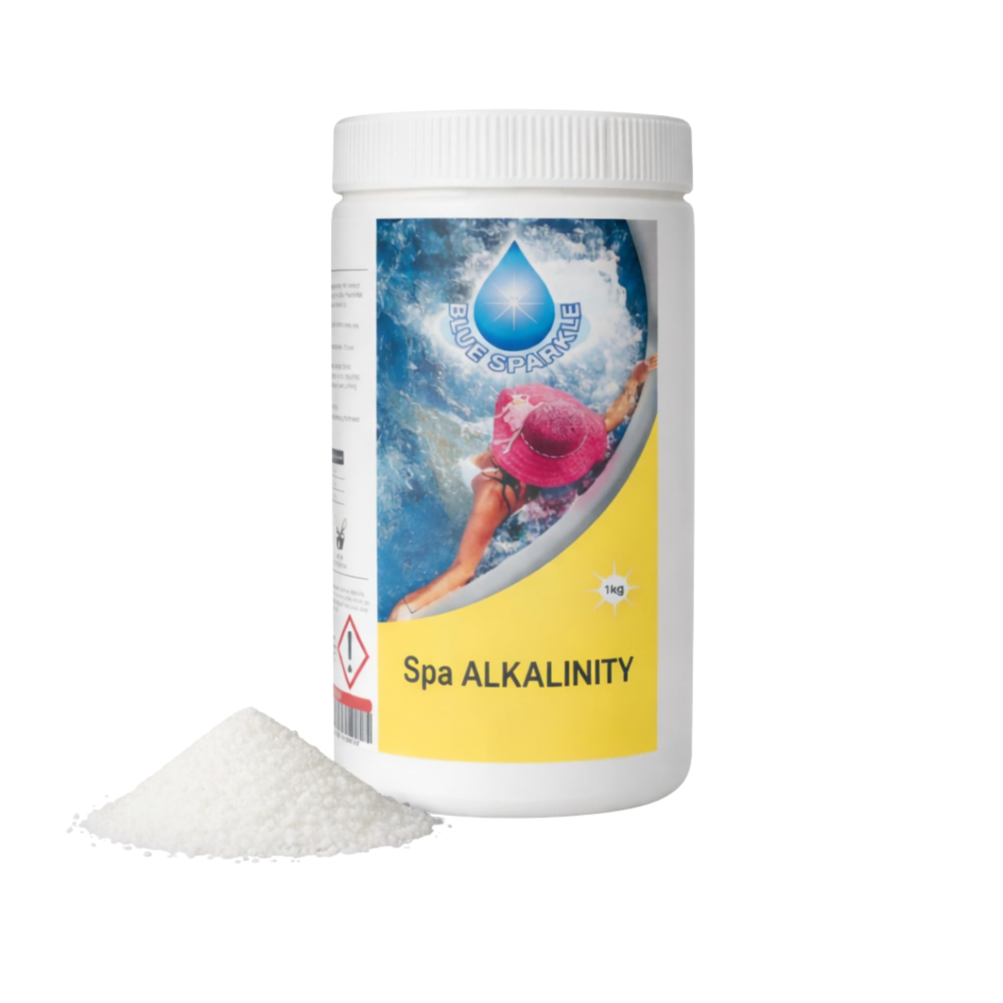 1 kg Total Alkalinity Plus Increaser for Hot Tubs, Above Ground and Paddling Pools, Alkalinity Raiser for Spa and Pool Water Balance, Helps Maintain Stable pH Levels and Improve Overall Water Quality