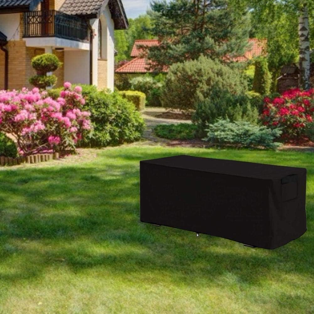 Mr.You Patio Deck Box Cover Storage Cover,Deck Box Cover Outdoor Storage Container Cover Dust-Proof Protective for Deck Boxes(Black，52 in): Home Improvement