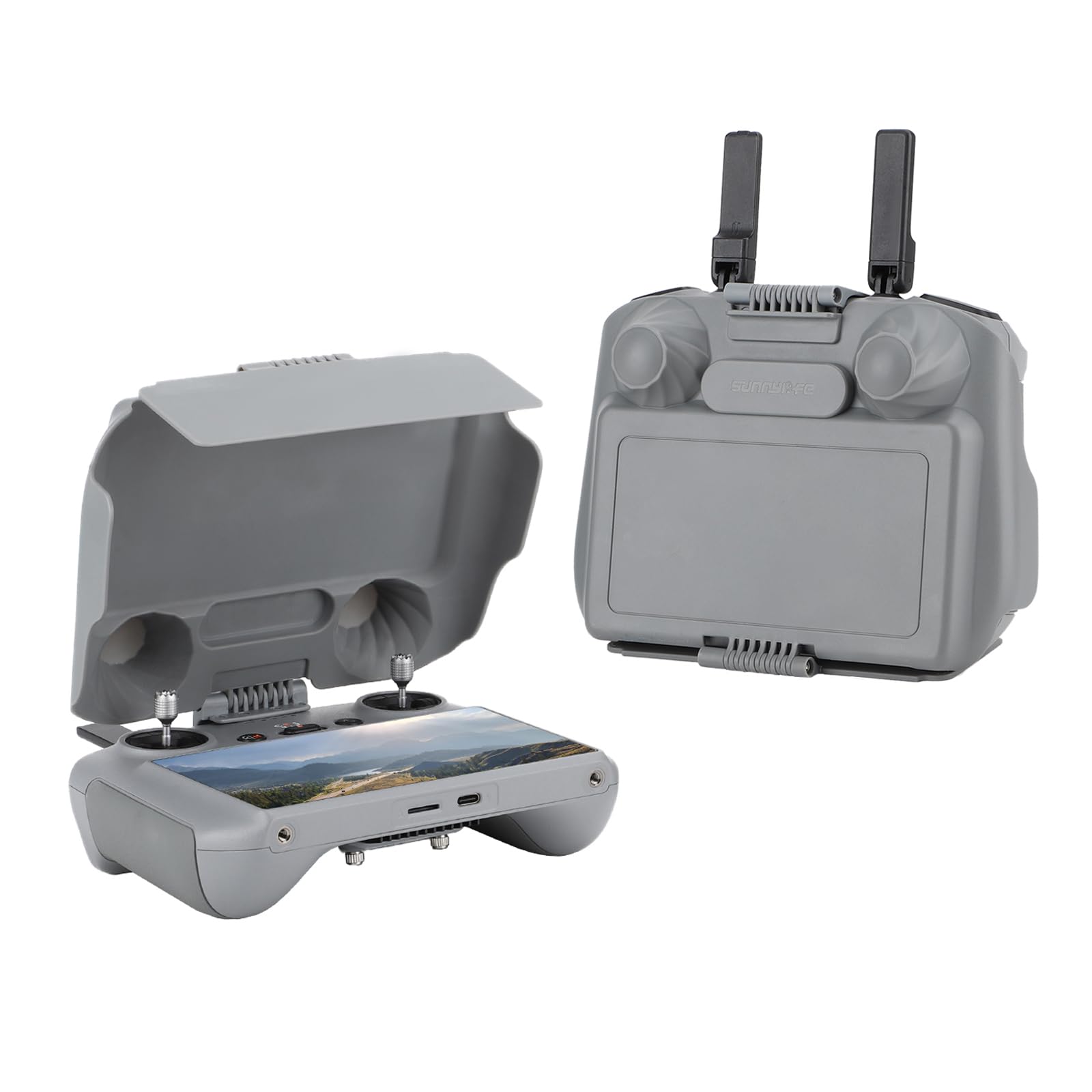 ZJRXM Mini 4 Pro/Mini 5 Pro RC 2 Sun Visor, 2 in 1 Joysticks Protector Sun Protection for DJI Air 3 RC 2 Remote Control, RC Protection Screen Protector Cover for DJI RC 2