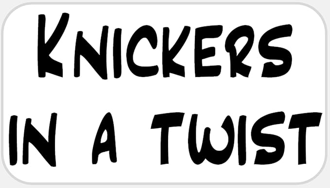 Amazon Knickers In A Twist 50 Stickers Pack 2 25 X 1 25 Inches British English Slang 