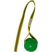 Starmark GripCord Chew Ball For Dogs - Medium/Large 3.25" Durable Ball With Cotton Tug Cord