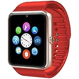 Padgene NFC Bluetooth Smartwatch,Touchscreen Wrist Smart Phone Watch Sports Fitness Tracker with SIM SD Card Slot Camera Pedo