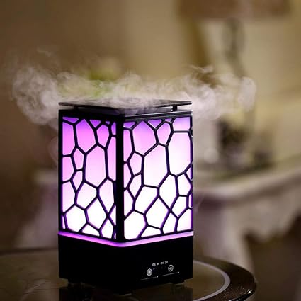 Buyerzone Air Freshener Water Cube Humidifier With LED Night Light For Car Home And Office