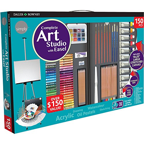 Simply Daler Rowney complete Art Studio With Easel 150 Pieces Office