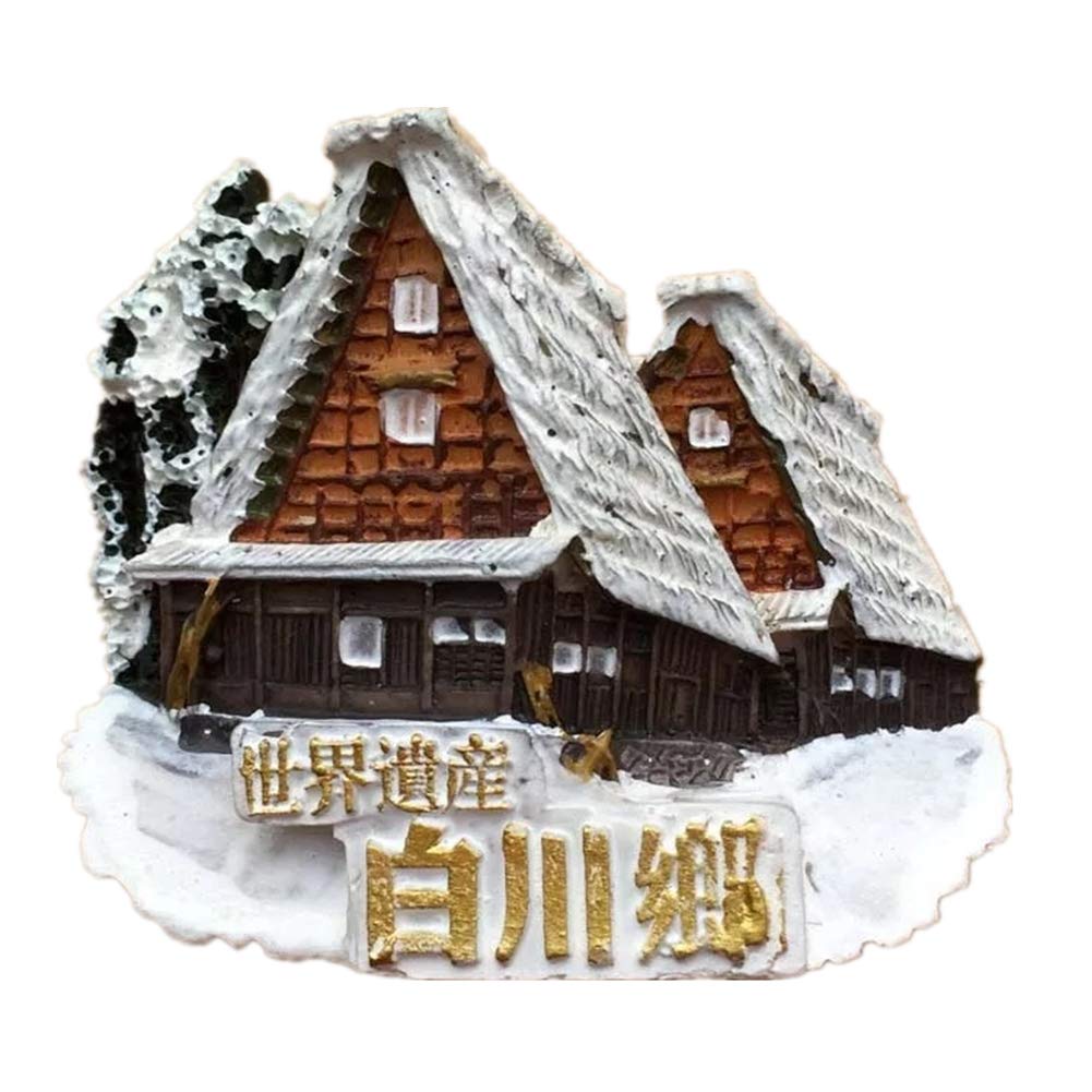 Weekinglo Souvenir Imán de Nevera Casa Shirakawago Japón Asia 3D ...
