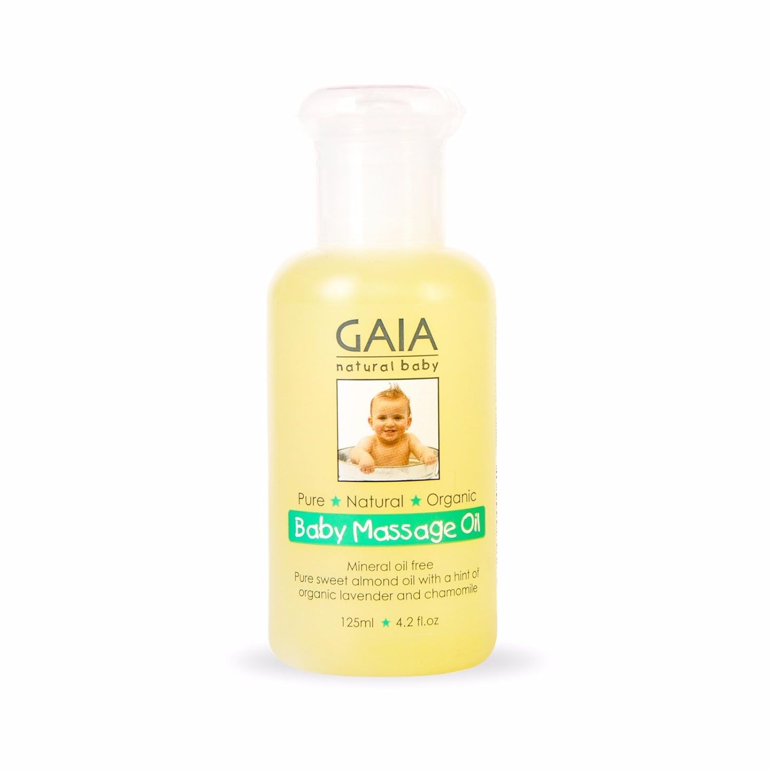 gaia natural baby massage oil 125ml