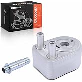 A-Premium Engine Oil Cooler Compatible with Ford, Lincoln | for Ford F-150 2011-2020, Expedition 2015-2021 &amp; Lincoln MKT 2012-2019, Navigator 2015-2021, 3.5L 3.7L, Replace# BL3Z6A642H