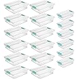 Sterilite 12 Pack Large Clip and 6 Pack Small Clip Plastic Storage Organizer Bins