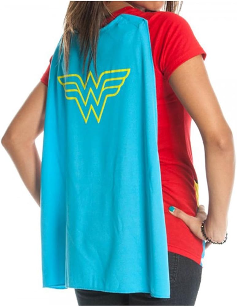 Dc Comics Girl's Dc Comics Wonder Woman Glitter Juniors V-Neck Tee: Clothing
