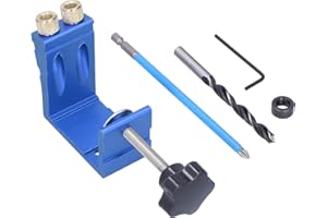 15 Degree Oblique Hole Locator, Woodworking Hole Jig Drill Kit with Adjustable Clamp, for Accurate Screw Connection and Hidde