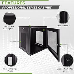NavePoint 12U Server Rack - 23.6' Deep, Wall Mount