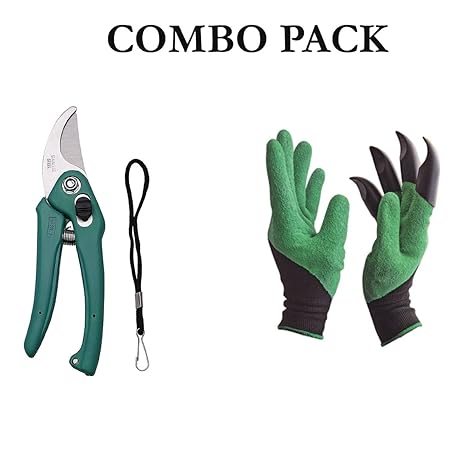 Bulfyss Unisex Garden Gloves with Claws for Digging and Planting, 1 Pair Ergonomic Grip, Incredibly Sharp Secateurs, YSG-603