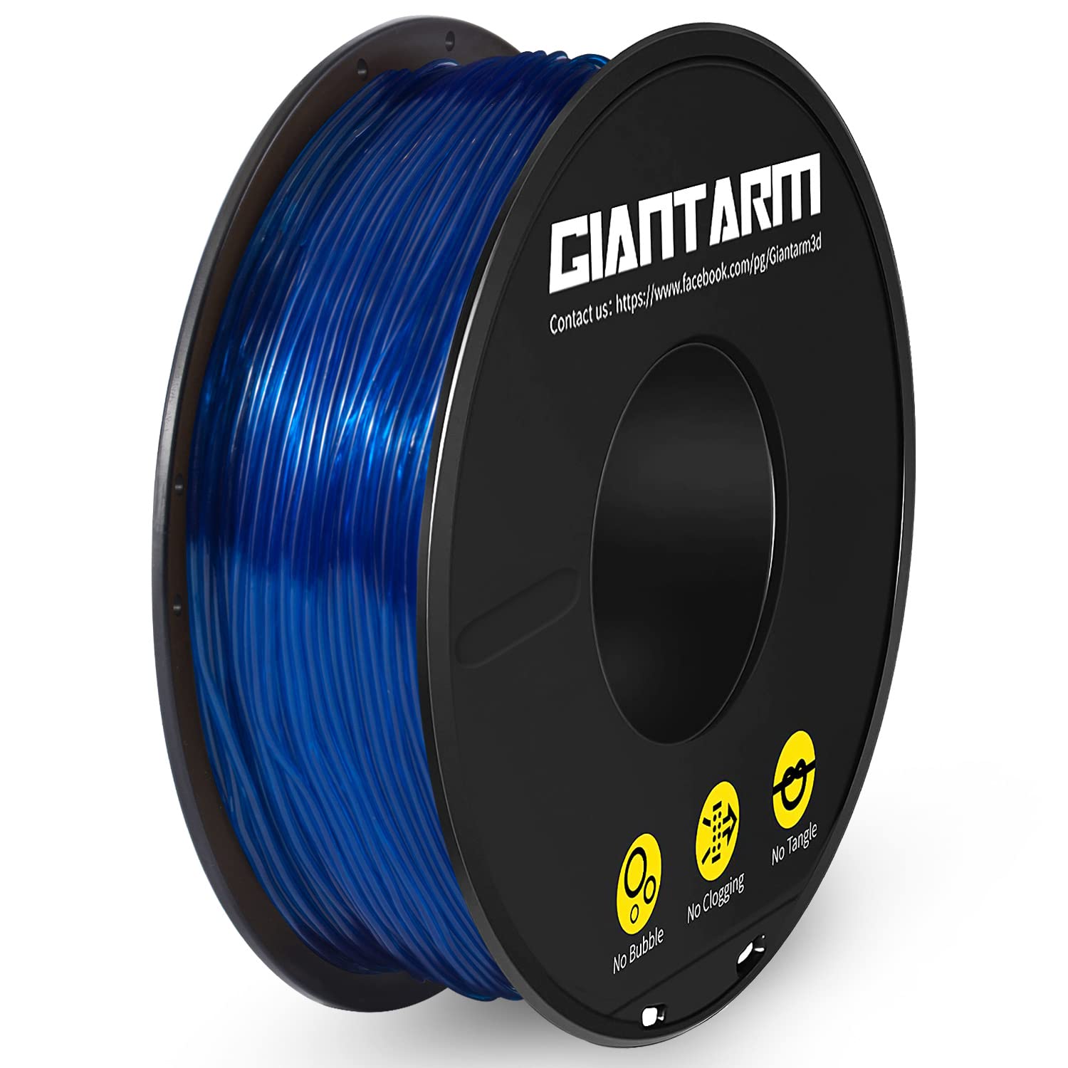 TPU,3D Printer Filament,GIANTARM TPU Filament 1.75mm,Dimensional Accuracy +/- 0.02 mm,0.4kg,Blue