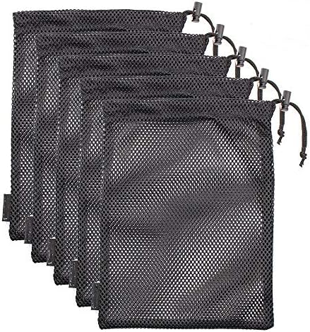 KisSealed 10 PCS Multi Purpose Nylon Mesh Drawstring Storage Ditty Bags for Travel,Sports & Outdoor Activity