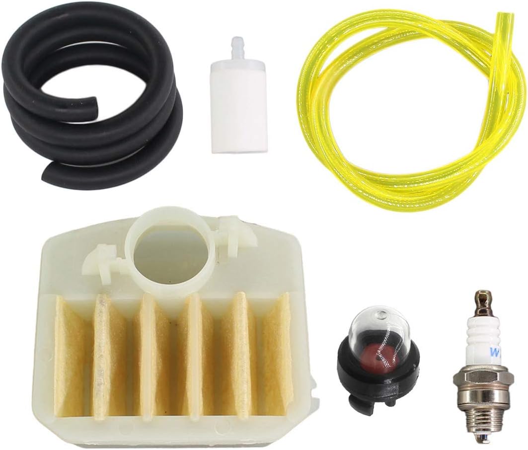 Tune Up Maintenance Service Kit for 537-02-40-03 Husqvarna 340 345 346 350 351 353 Chainsaw Air Filter Fuel Line Fuel Filter Spark Plug