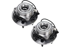 Autoround 515036 4WD/AWD Front Wheel Hub Bearing Assembly Fit for 1999-2007 Chevy Tahoe, Silverado, Suburban, Express 1500, GMC Yukon, Sierra, Savana, Cadillac Escalade, 6 Lug w/ABS 2-Pack