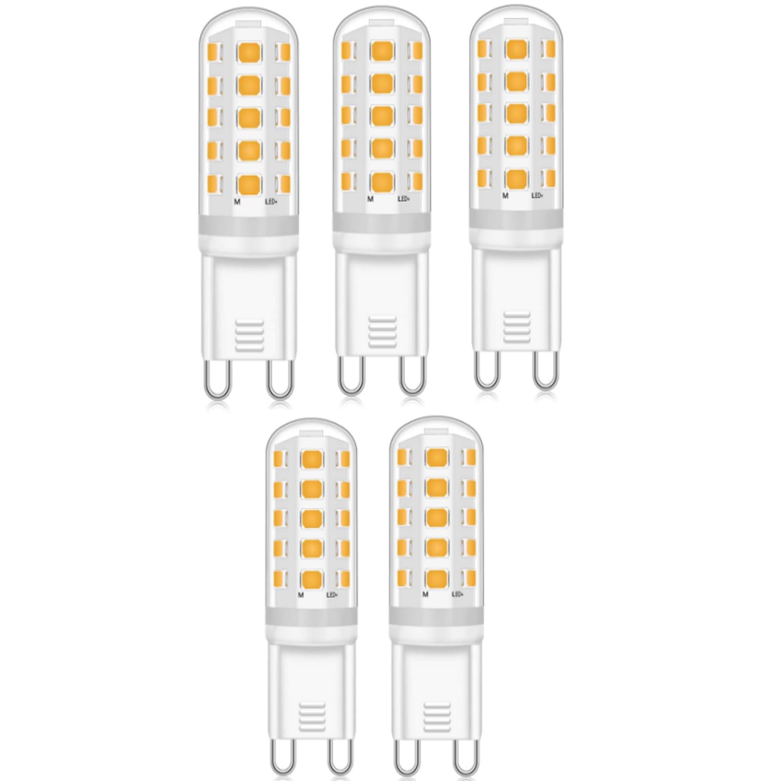 AWSGHLF 5 Pack G9 LED Bulb, Warm White 3000K, 3.5W Equivalent to 28W-40W Halogen, Energy Saving Socket Lamp, No Flicker, Non-Dimmable, 400LM — image 1