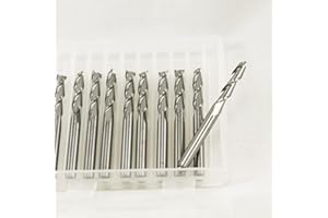 KLOT 10pcs Solid Carbide End Mill 1mm-5mm Milling Cutter 2-Flute YG10X Tungsten Router Bit CNC (3mm)