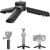 SMALLRIG One-Touch Open Mini Tripod for DJI Pocket 4P/4/3 for Insta360 Luna | with 1/4"-20 Screw for Action 6/5 Pro/Nano, for Insta360 X6/Ace Pro 2, Small Grip Desktop Stand for LED Lights/Phones - 6049
