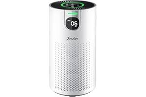 FreAire Air Purifiers for Home Large Room Covers up to 1800Ft², VisionAir 20dB Sleep Mode for Bedroom, with Real-Time AQI & PM2.5 Display,360°Intake&Outlet Air Cleaner Pet-Friendly HEPA,HAP606,White